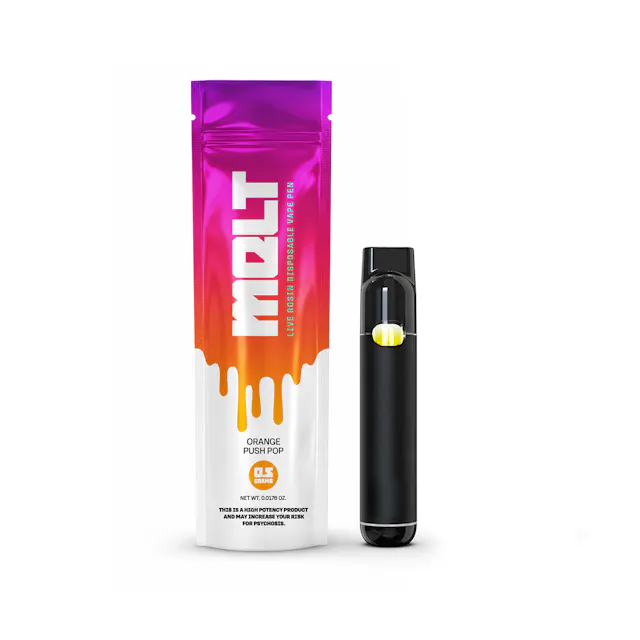 Melt Live Rosin Disposable Orange Push Pop .5g (sativa hybrid)