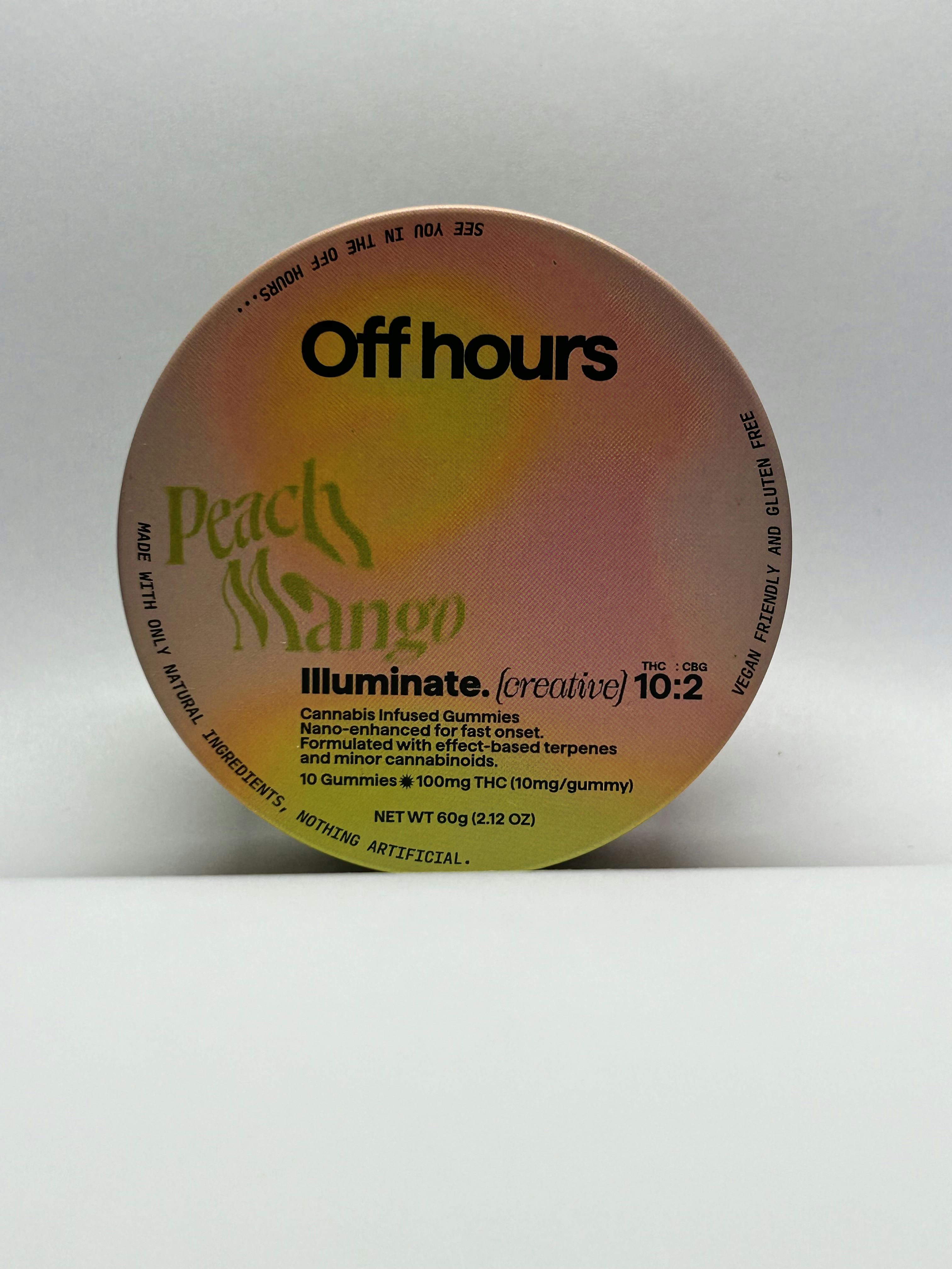 Photo of Off Hours – Peach Mango Illuminate Gummies – 10mg