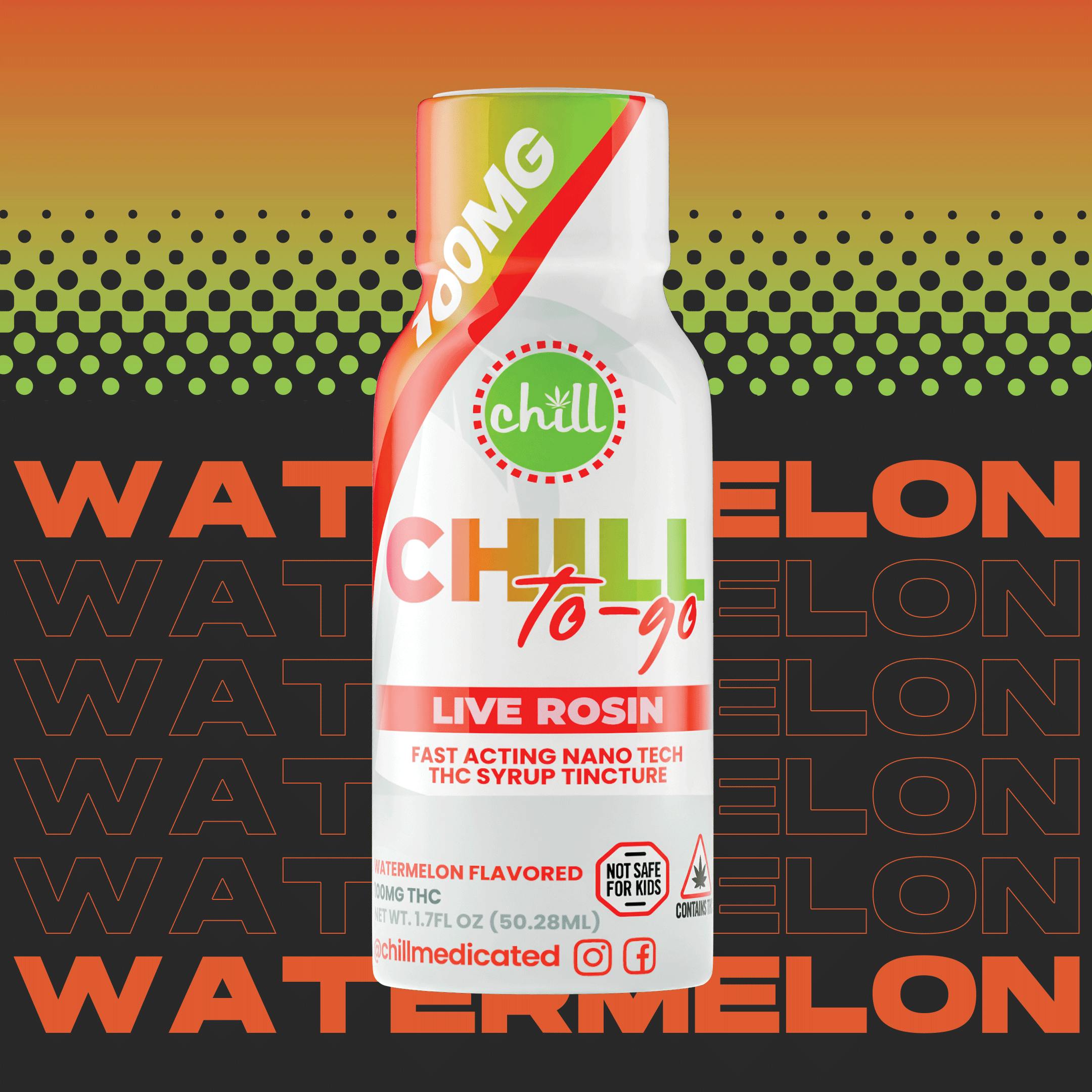 Product: Chill Medicated | Live Rosin Syrup-To-Go - Watermelon - 100mg