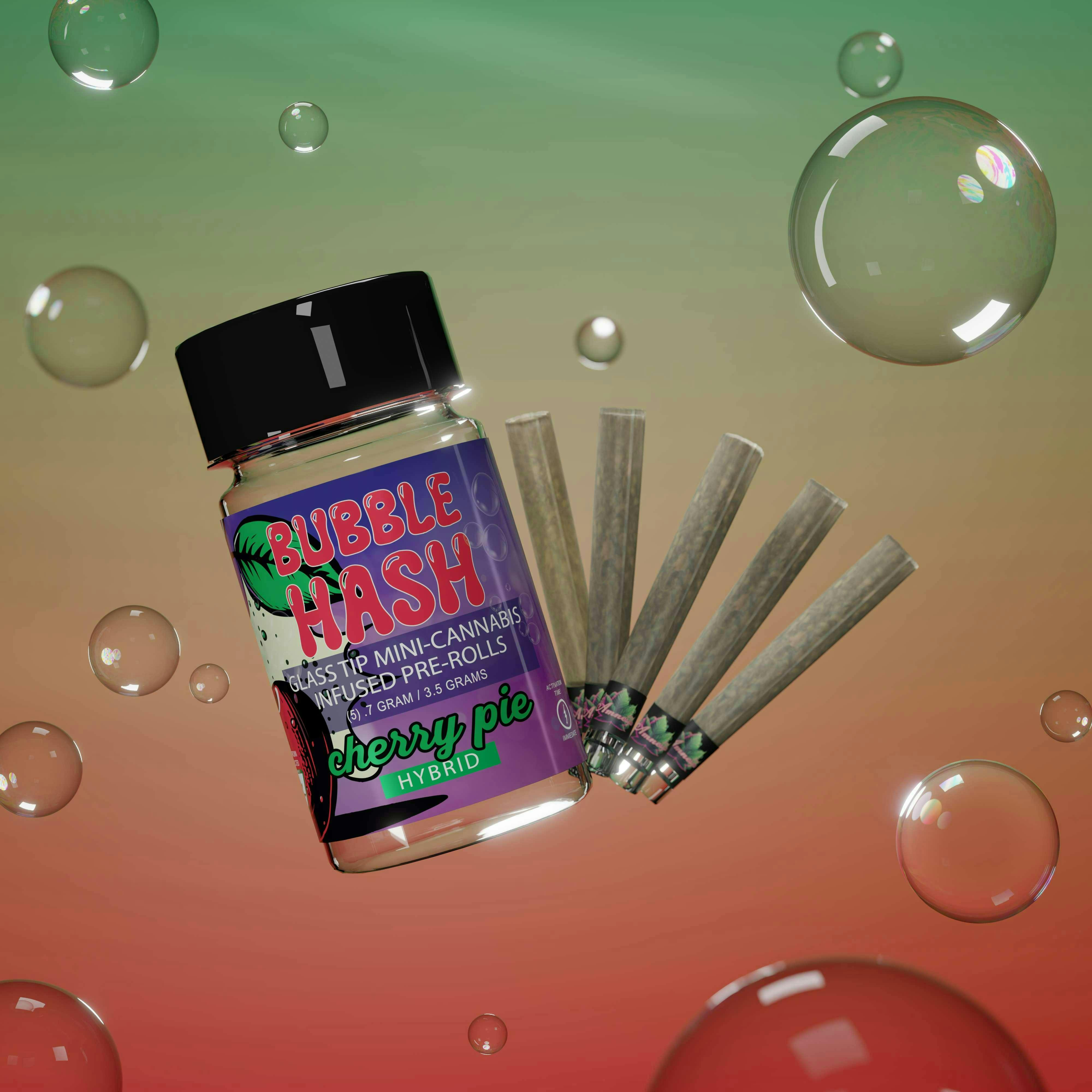 AMNESIA | CHERRY PIE | INFUSED PRE-ROLLS (GLASS TIPS) | 5 x 0.7G HYBRID