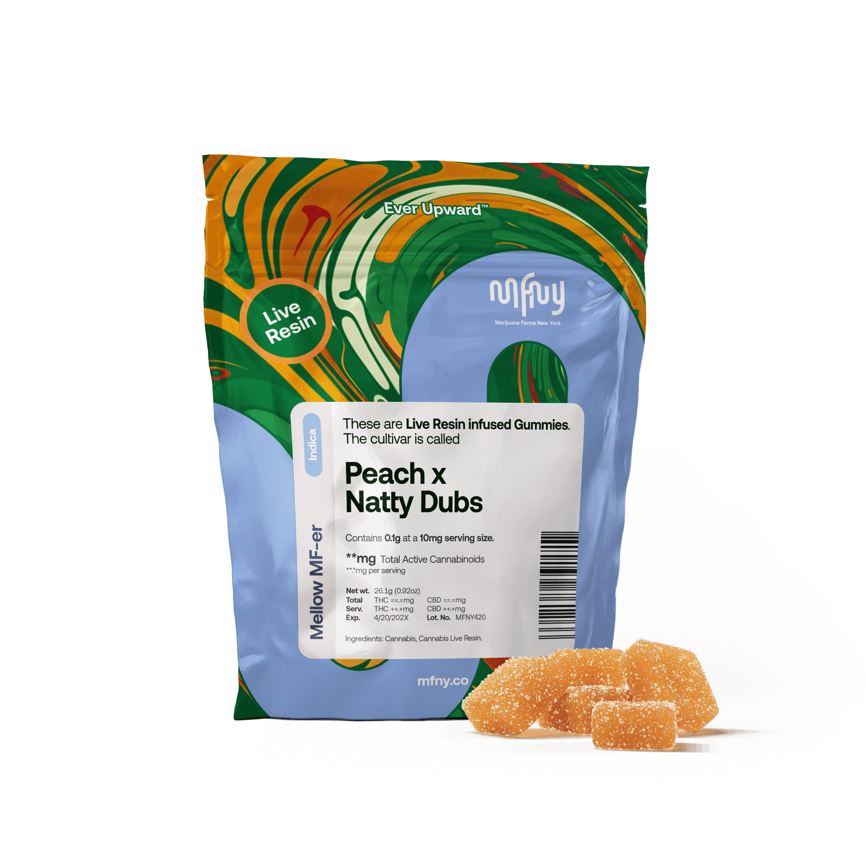 MFNY | Live Resin Peach x Natty Dubs 10pk 100mg | Edibles