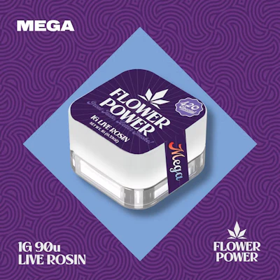 Flower Power - 1g Live Rosin - Mega - CONCENTRATES by Flower Power at King of Budz