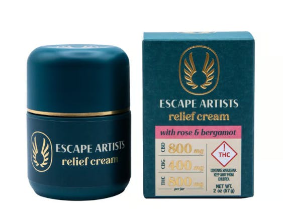 Photo of Escape Artists – Unscented Relief Cream (1:1) (CBD:THC) 2oz – 300mg