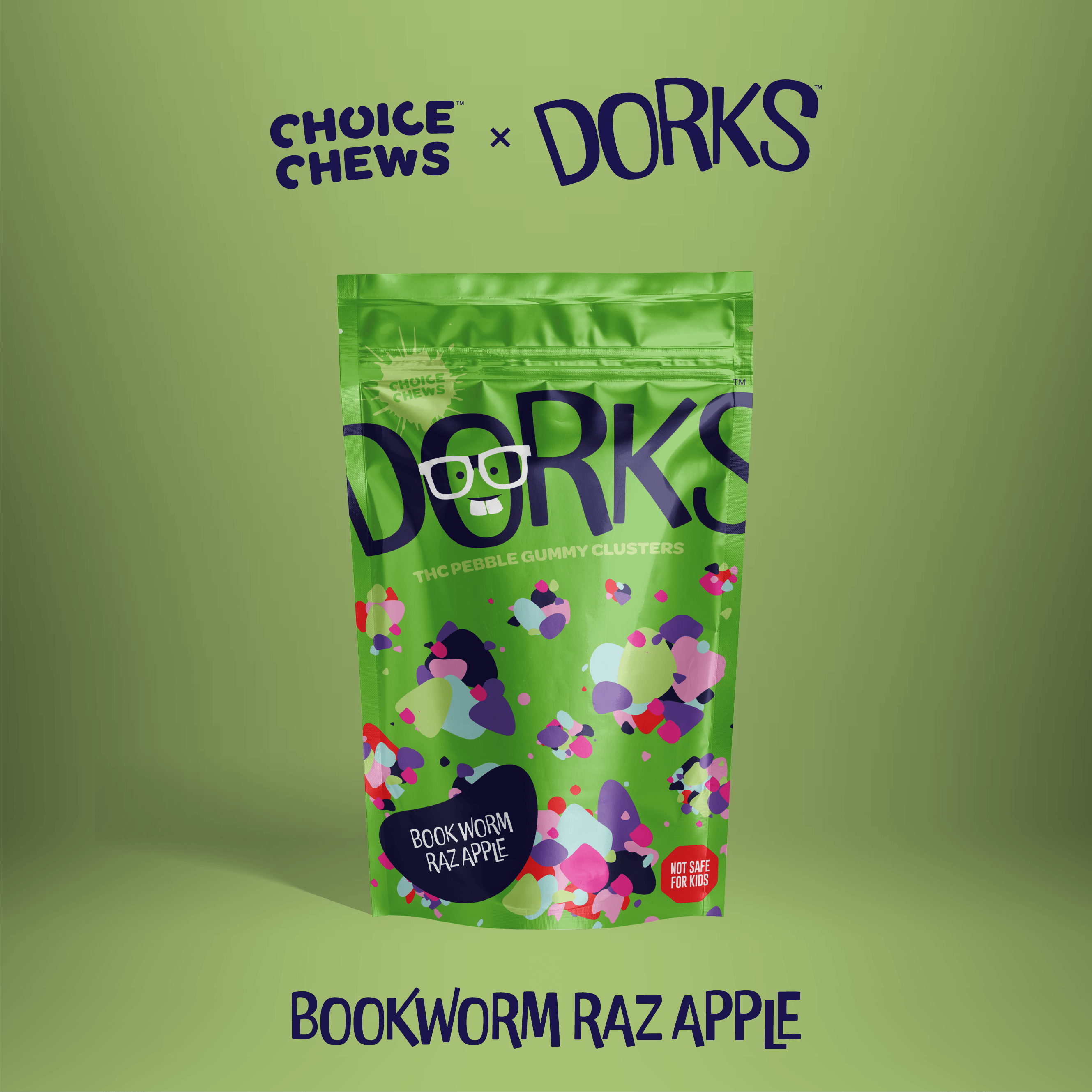 Dorks | Book Worm Raz Apple 200mg Gummies