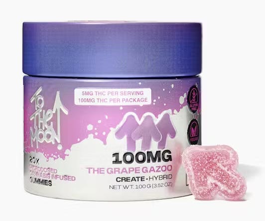 The Grape Gazoo | 100mg | 20 Pack Gummies | Hybrid | To The Moon