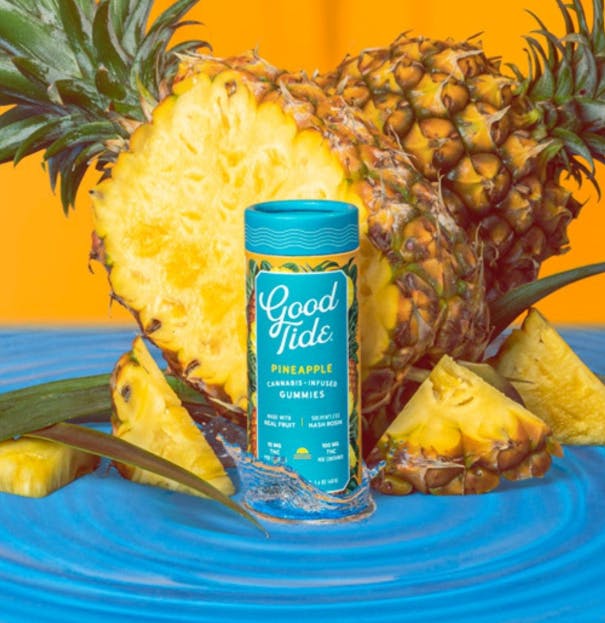 Product Good Tide | Pineapple Sativa | Gummies | 10ct | 100 mg