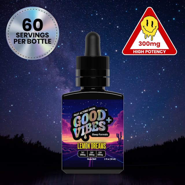 Lemon Dreams 1:1:1 (THC:CBD:CBN) - 300mg Fast-Acting Cannabis Syrup - Good Vibes - Image 1