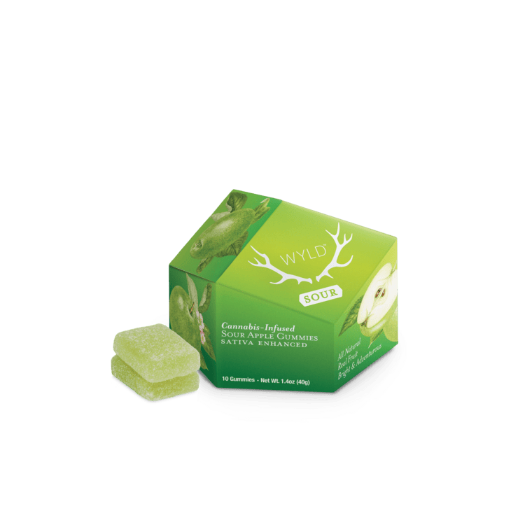 Wyld: Sativa Sour Apple - Gummies 10pk 100mg