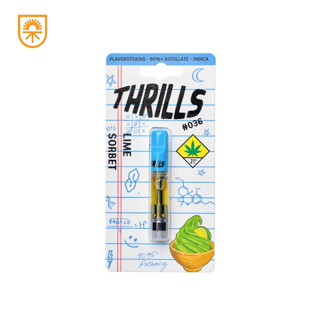 Thrills' strain vapes captivate the essence of each cannabis strain's vibrant personality, inviting you into a world of thrilling flavors and potent highs. Crafted with unwavering quality, each puff promises an exhilarating journey, embracing the unique essence of every strain.