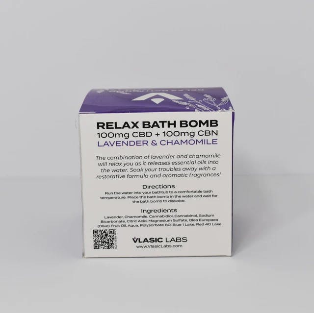 lavender and chamomile vape 200mg CBD+CBN Relax Bath Bomb (Lavender & Chamomile) | Nature Med