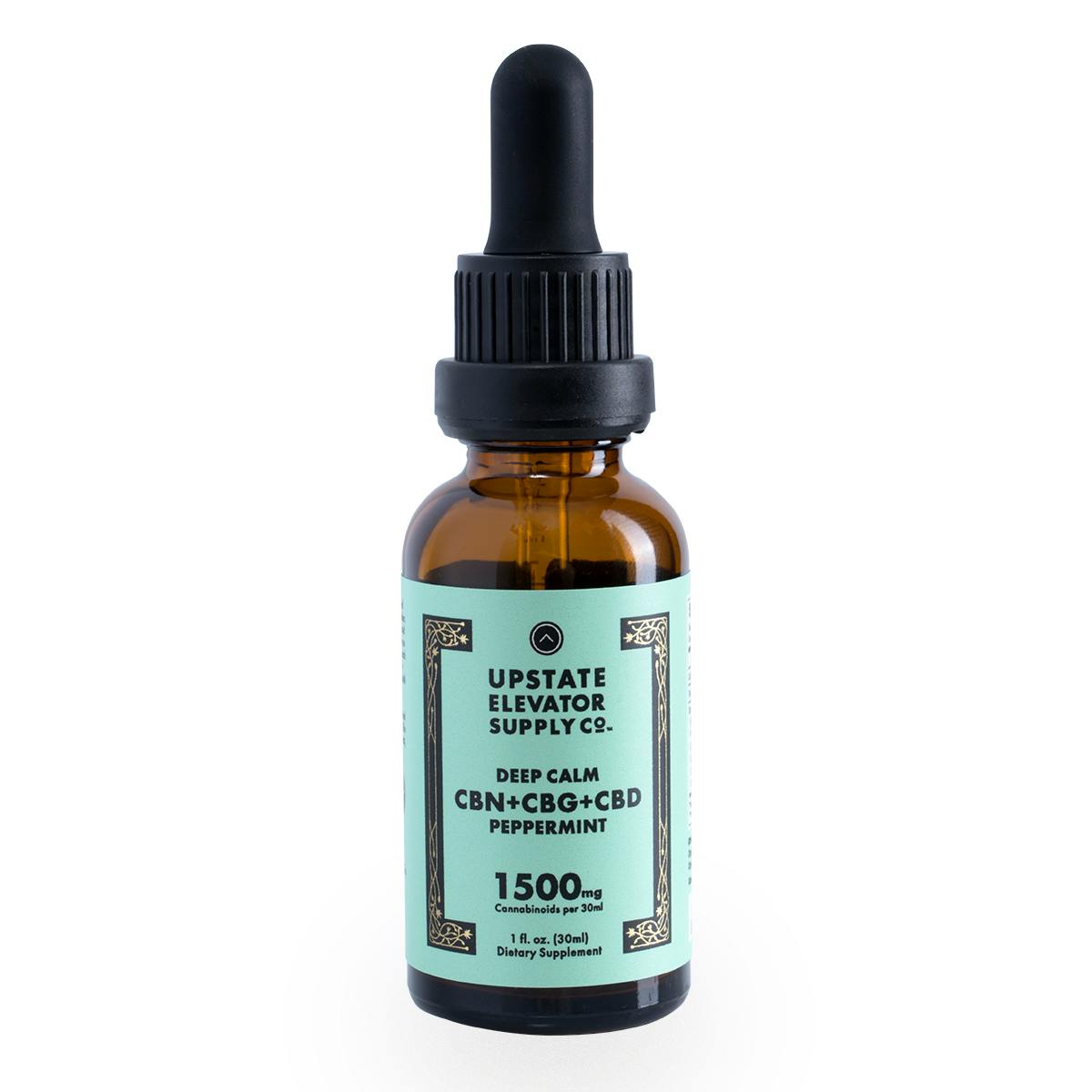 Deep Calm CBN+CBG+CBD Peppermint Hemp Extract, 1500mg | Green