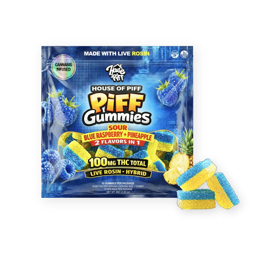 Blue Raspberry Pineapple Rosin Gummies - 10pk