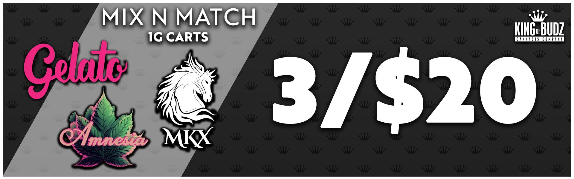 MKX/Amnesia/Gelato 1g Carts - 3/$20