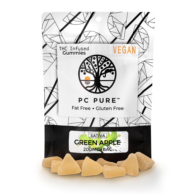 PC Pure | Gummies - 200mg - Green Apple (Sativa)