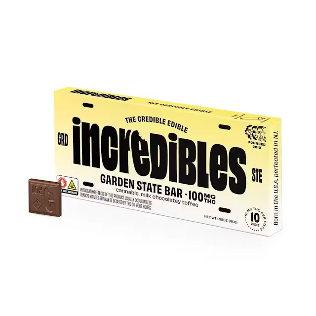 Incredibles Chocolate Garden State 100mg (hybrid, chocolates, 2.8g)