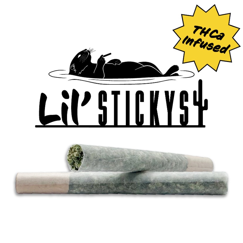 Sticky Lil Stickys THCa Infused PreRoll 2pk : Pineapple Cake (H)