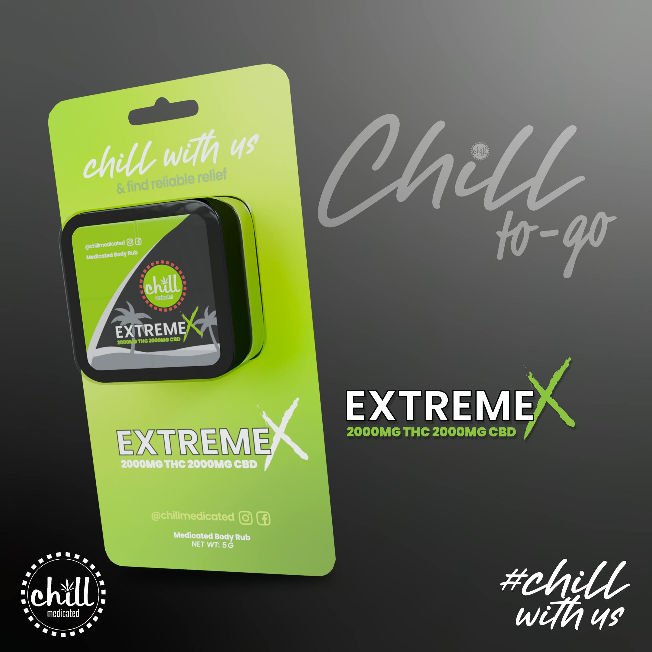 AU | Chill Medicated | On The Go | EXTREME X 150mg THC : 150mg CBD ...