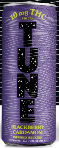 Tune Blackberry Cardamom 12oz THC Seltzer 40mg 4pk-active