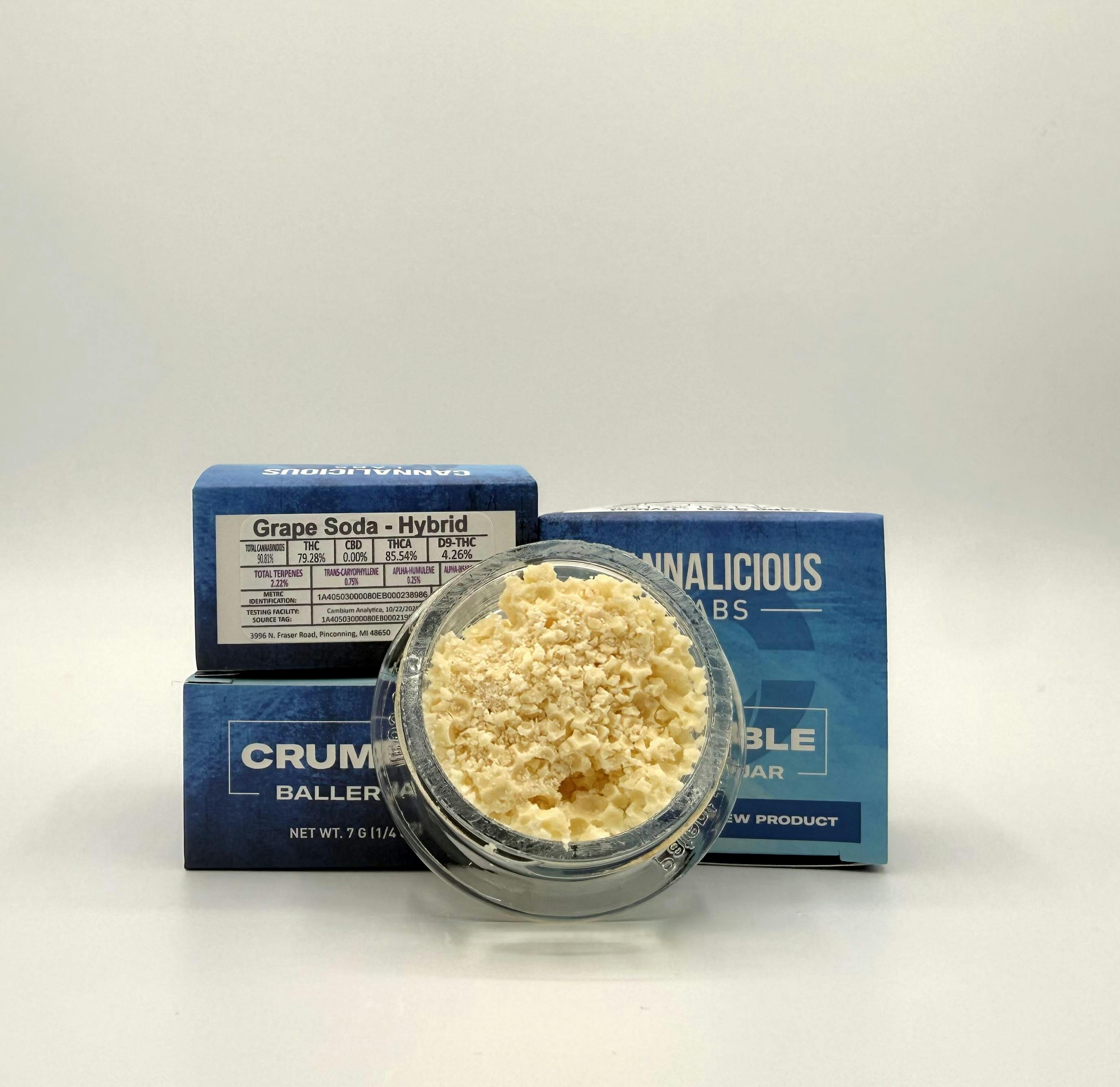 Cannalicious - 7g Crumble Baller Jar - Grape Soda