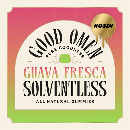 Good Omen: Solventless Gummies | Guava Fresca | 100mg | 10pk-active