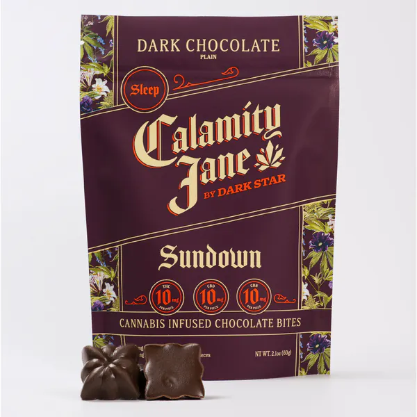 Calamity Jane Sundown Dark Chocolate Bites 1:1:1 (THC:CBD:CBN