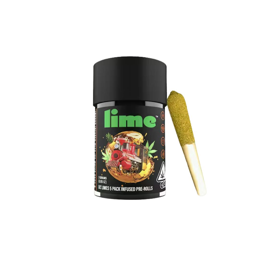PINEAPPLE EXPRESS LIVE RESIN & HASH INFUSED LIL' LIMES 5PK MINI PREROLLS