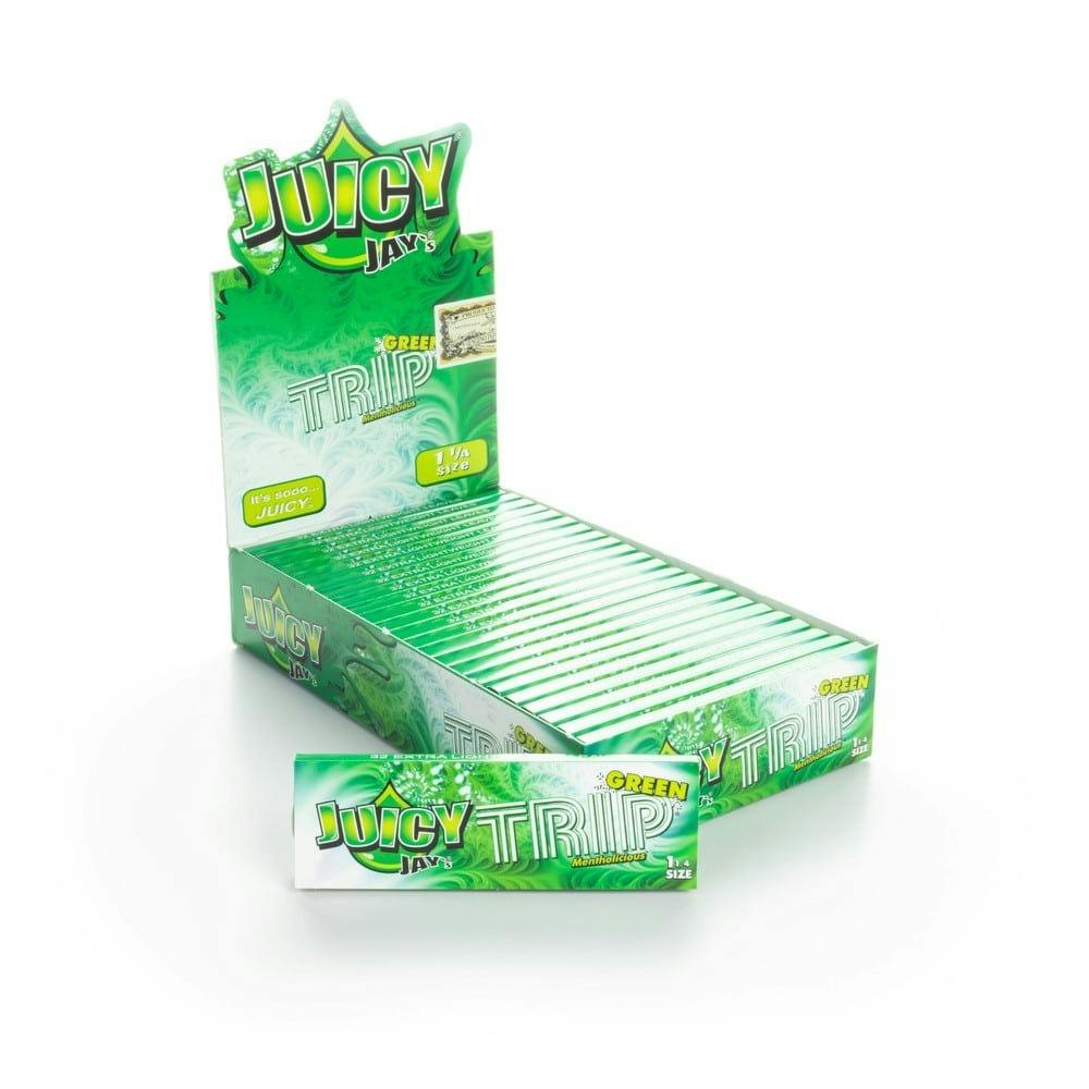 Juicy Jay | Green Trip 1 1/4 Rolling Papers - 32pk