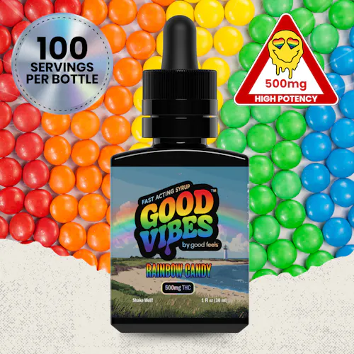 Pride Vibes Rainbow Candy Fast-Acting Syrup | 500mg-4