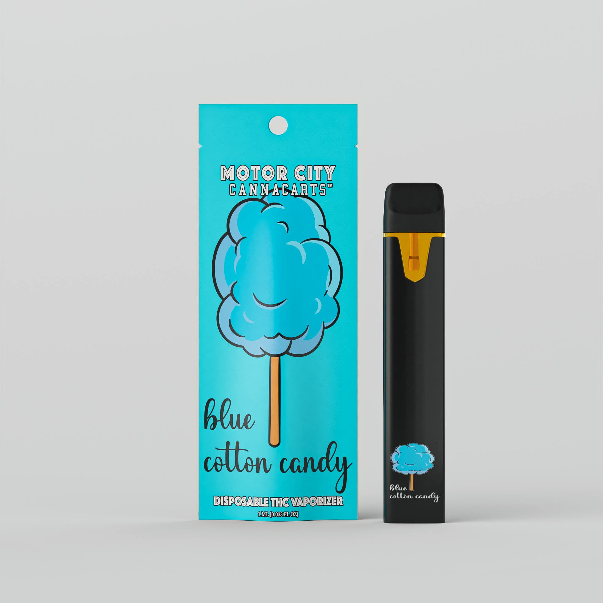 Motor City Cannacarts - Disposable Vape - (1g) - **BLUE COTTON CANDY**