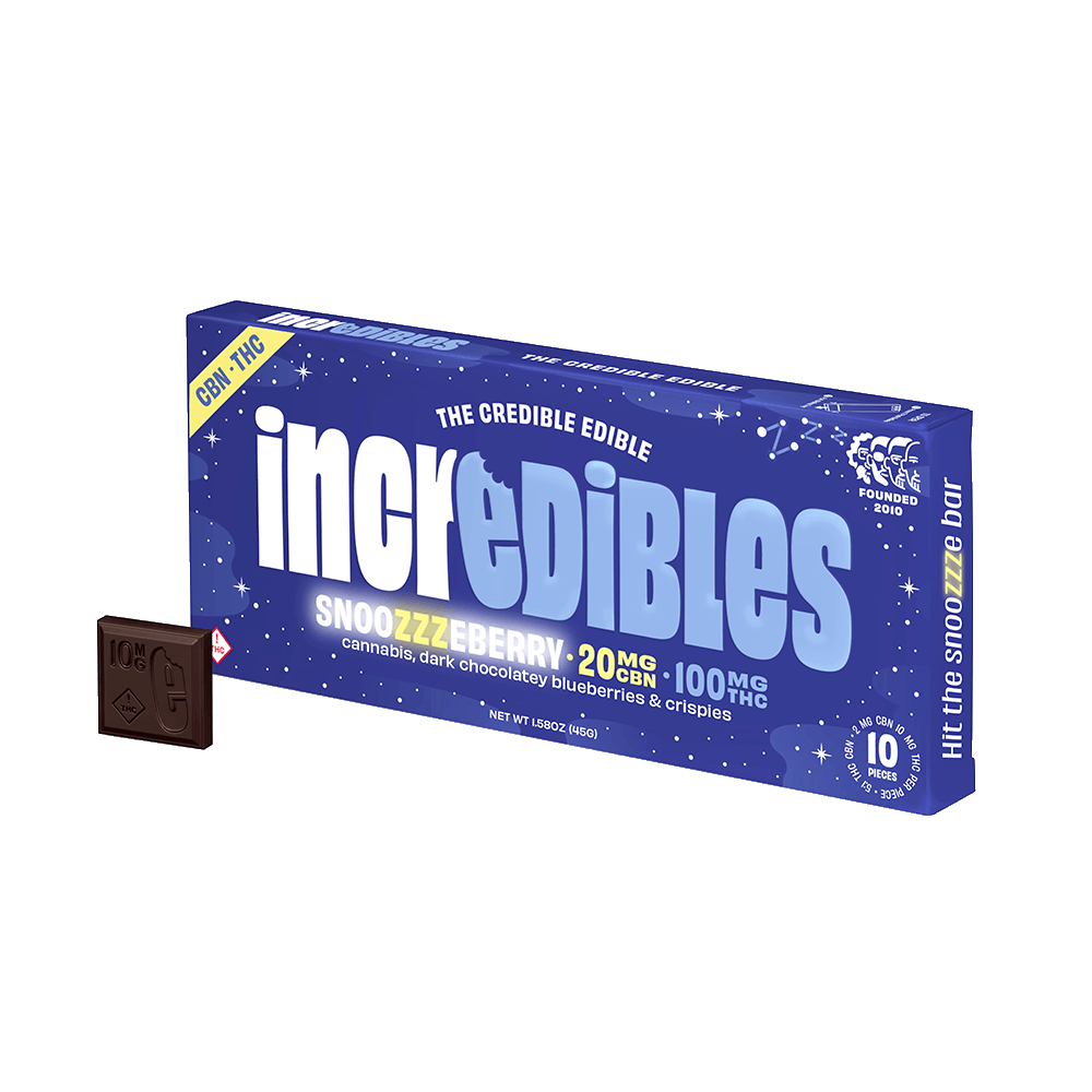 Incredibles | Snoozzzeberry | 100mg Chocolate Bar | 5:1 THC:CBN