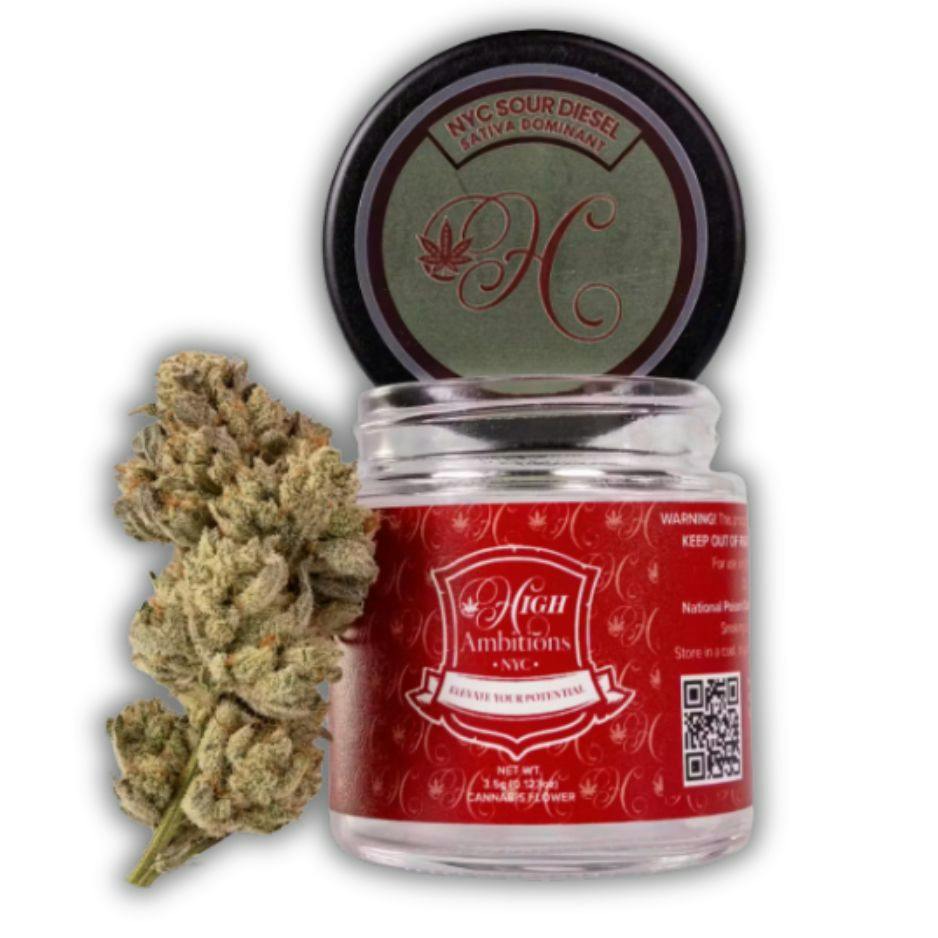 Product High Ambitions | NYC Sour Diesel | 3.5g Small Batch Flower | A27-B