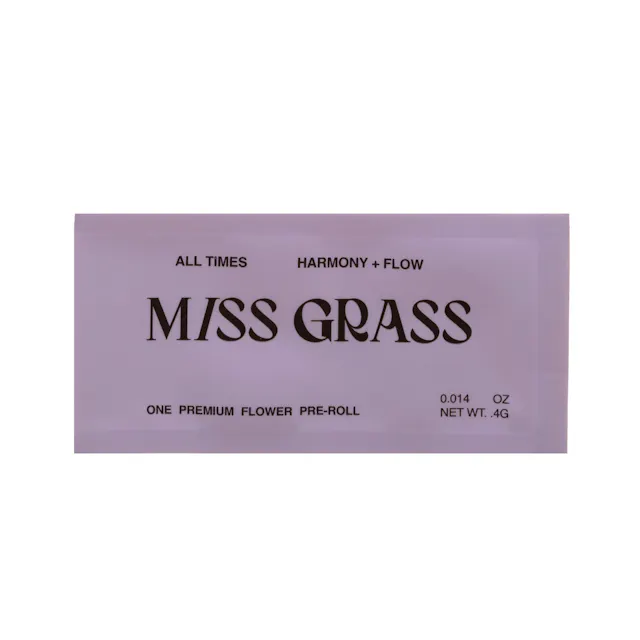 Miss Grass Spark Pre-Roll All Times .4g (hybrid, singles)