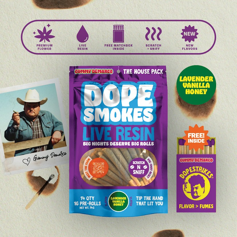 DOPE SMOKES | Lavendar Vanilla Honey | 1g Live Resin Infused Pre-Rolls | 14ct