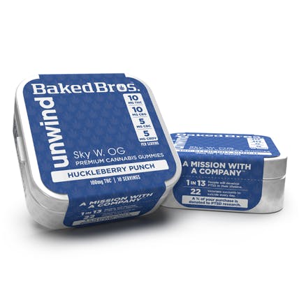 Baked Bros 10mg 10pk - Unwind CBDV