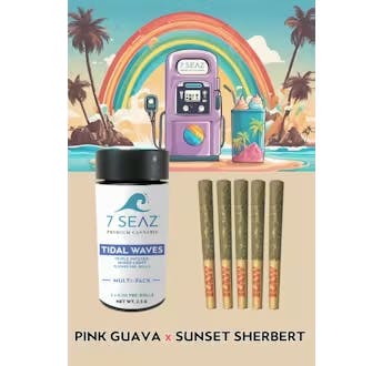Photo of 7 Seaz – Tidal Waves Pink Guava x Sunset – 5pk