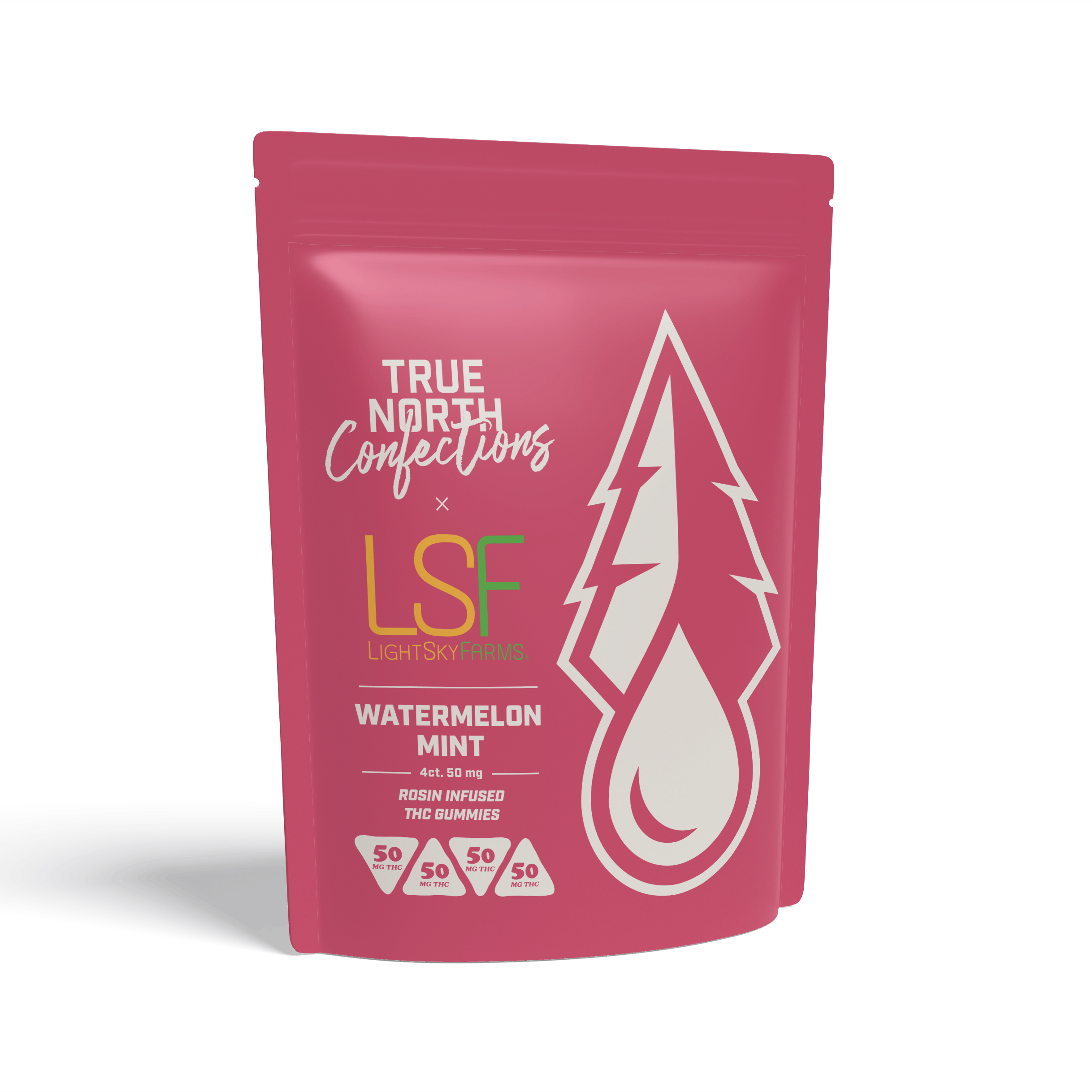 Product: Light Sky Farms | Watermelon Mint | Rosin Infused Gummies | 200mg