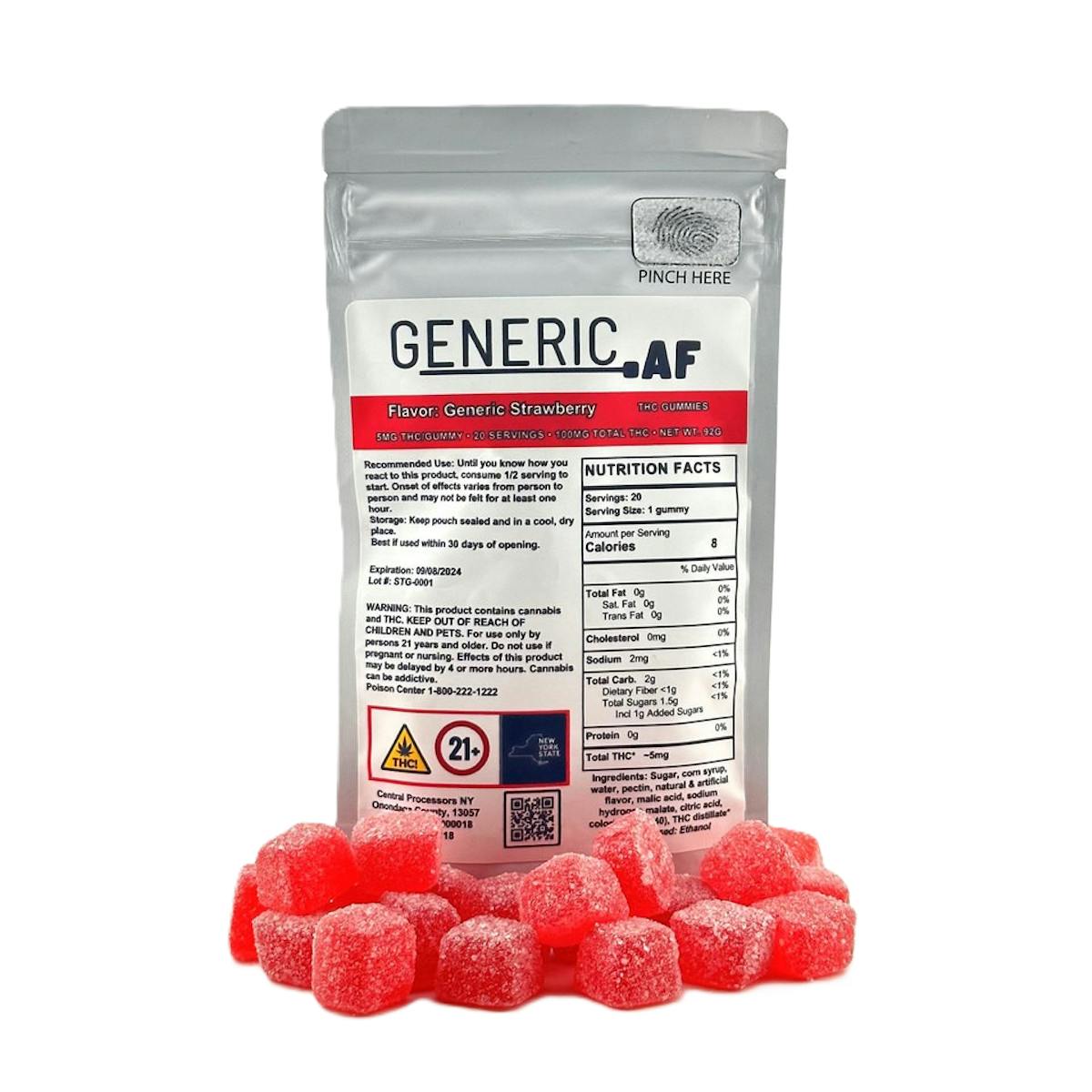 Photo of Generic AF | Strawberry | 20PK Gummies 100mg
