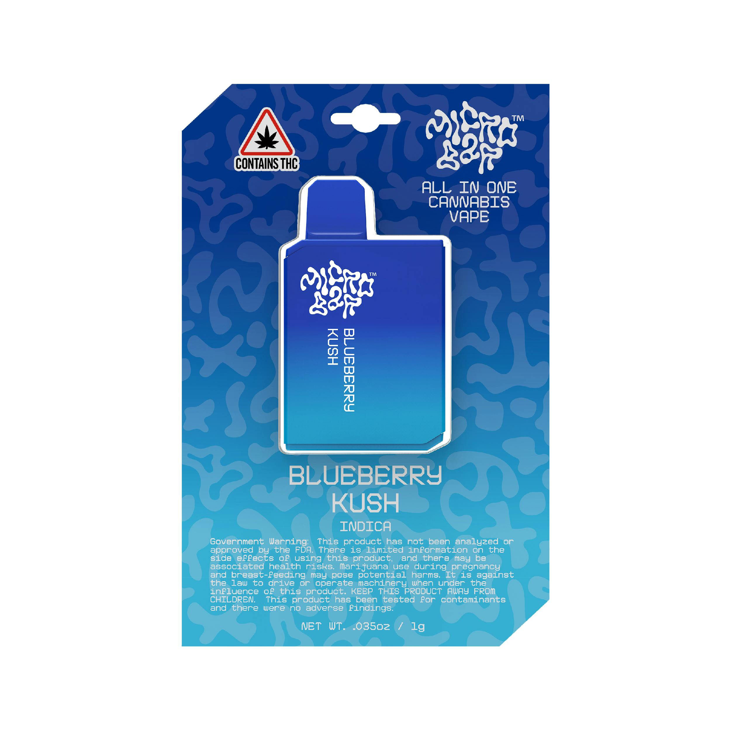 Photo of Microbar 1g Disposable Vape – Blueberry Kush