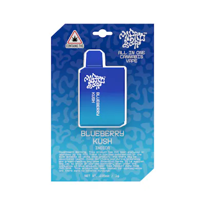 Microbar 1g Disposable Vape  Blueberry Kush 1g Vaporizers | Micro Bar |