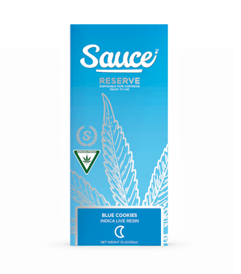 Product: Sauce | Blue Cookies Disposable/Rechargeable All-in-one Live Resin Cartridge | 1g