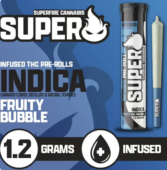 Superfire- Infused Preroll 1.2g- Fruity Bubble