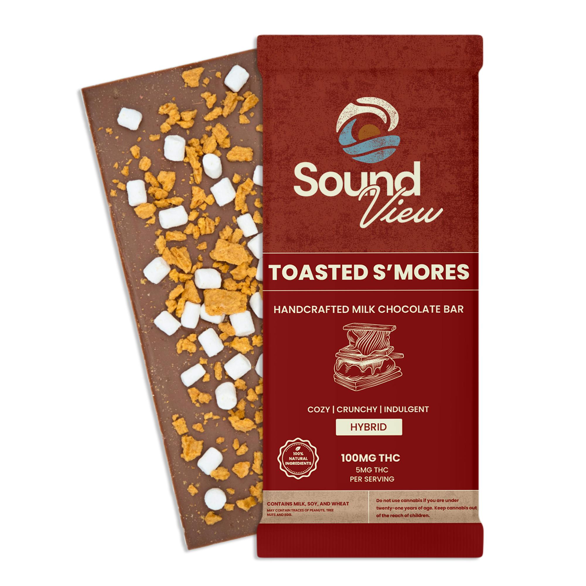 SoundView Toasted S'mores Milk Chocolate Bar T99.6mg H 00145