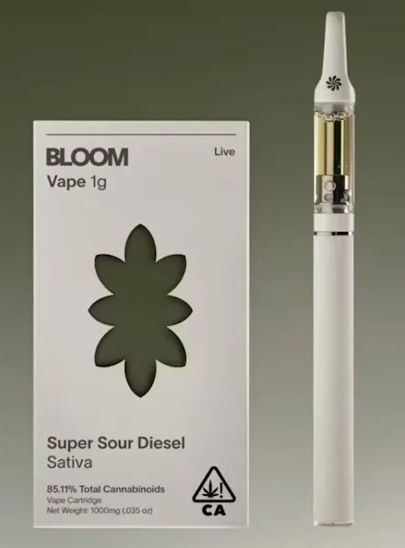 Bloom l Live Super Sour Diesel AIO Vape Pen (Disposable) l 0.5g - Eastern  Green Cannabis - Bloom l Live Super Sour Diesel AIO Vape Pen (Disposable) l  0.5g Near Me -