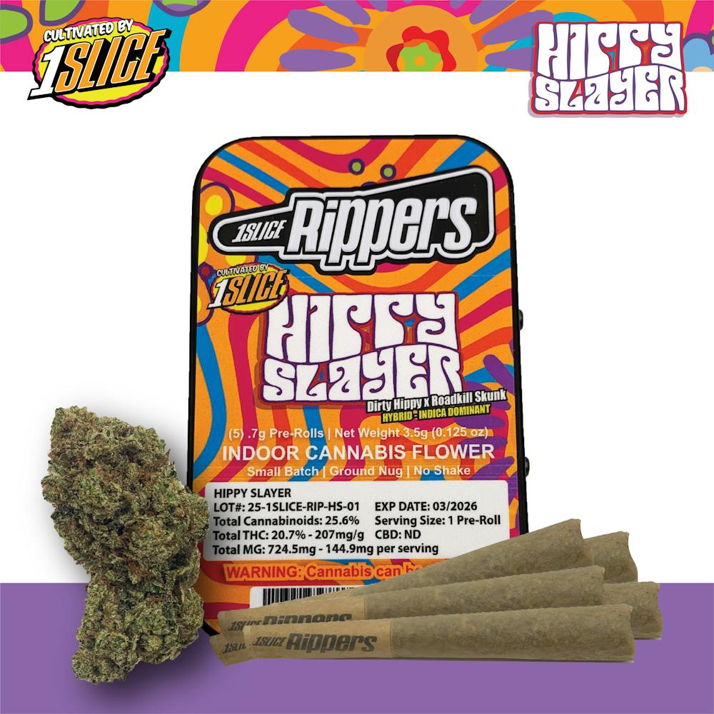Product Preroll | Hippy Slayer (I) 5pk | 1Slice