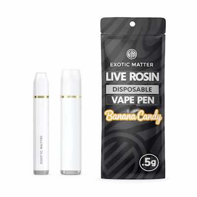 Exotic Matter - .5g Hash Rosin Disposable - Banana Candy
