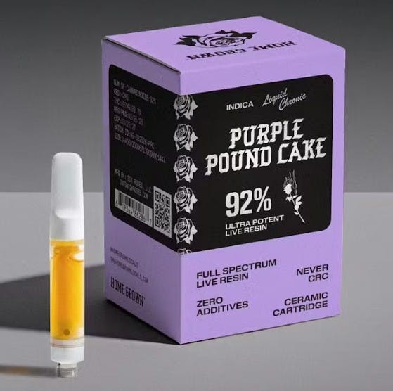 1 pound vape juice Home Grown Live Resin Cartridge - Purple Pound Cake 1g