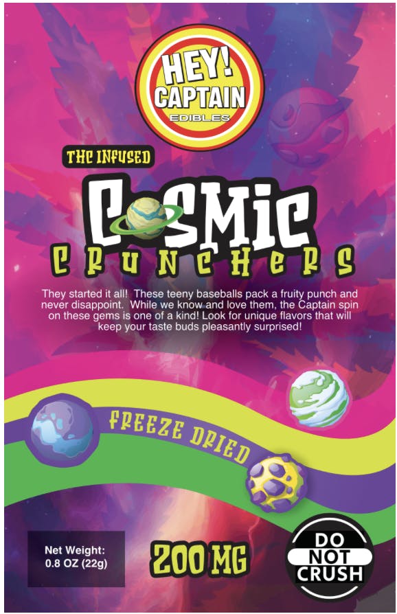 Product: Hey Captain | Freeze Dried Berry/OG Skittle Candy - Cosmic Crunchers - 200mg