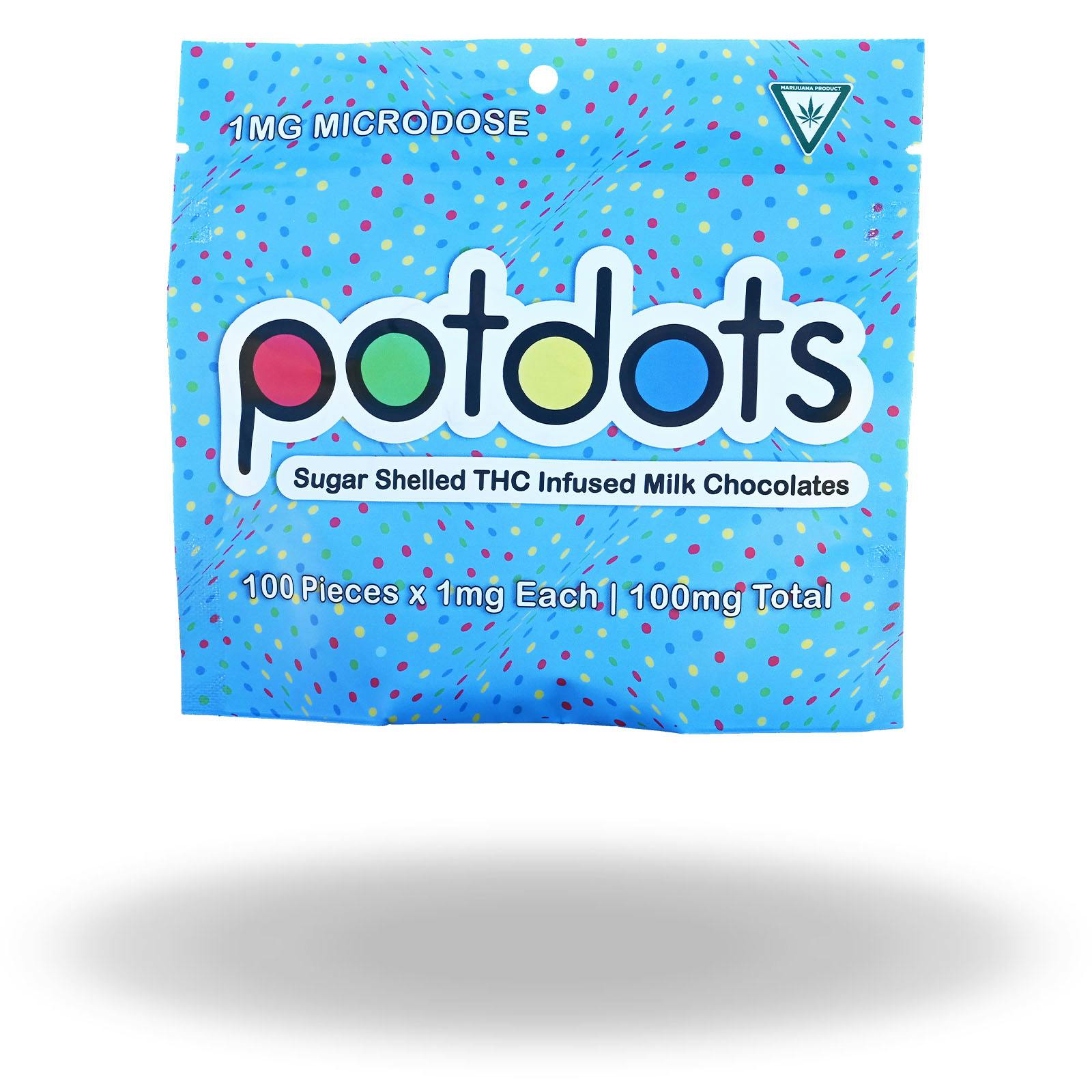 Potdots | Sugar Shelled THC Milk Chocolates 100pk | 100mg