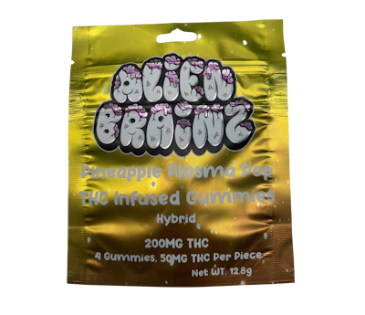 Alien Brainz - 200mg Gummies - Pineapple Plasma Pop