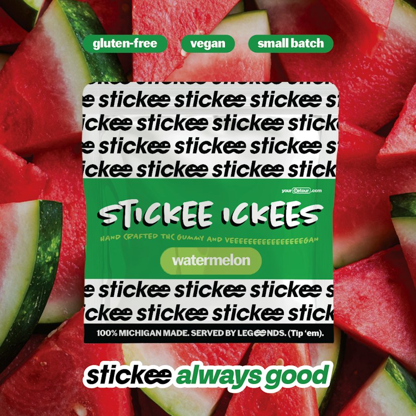 STICKEE ICKEES | Watermelon | Hand Crafted Vegan Gummies | 5 x 40mg